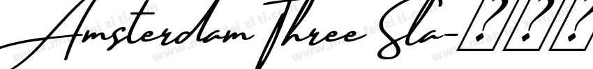 Amsterdam Three Sla字体转换